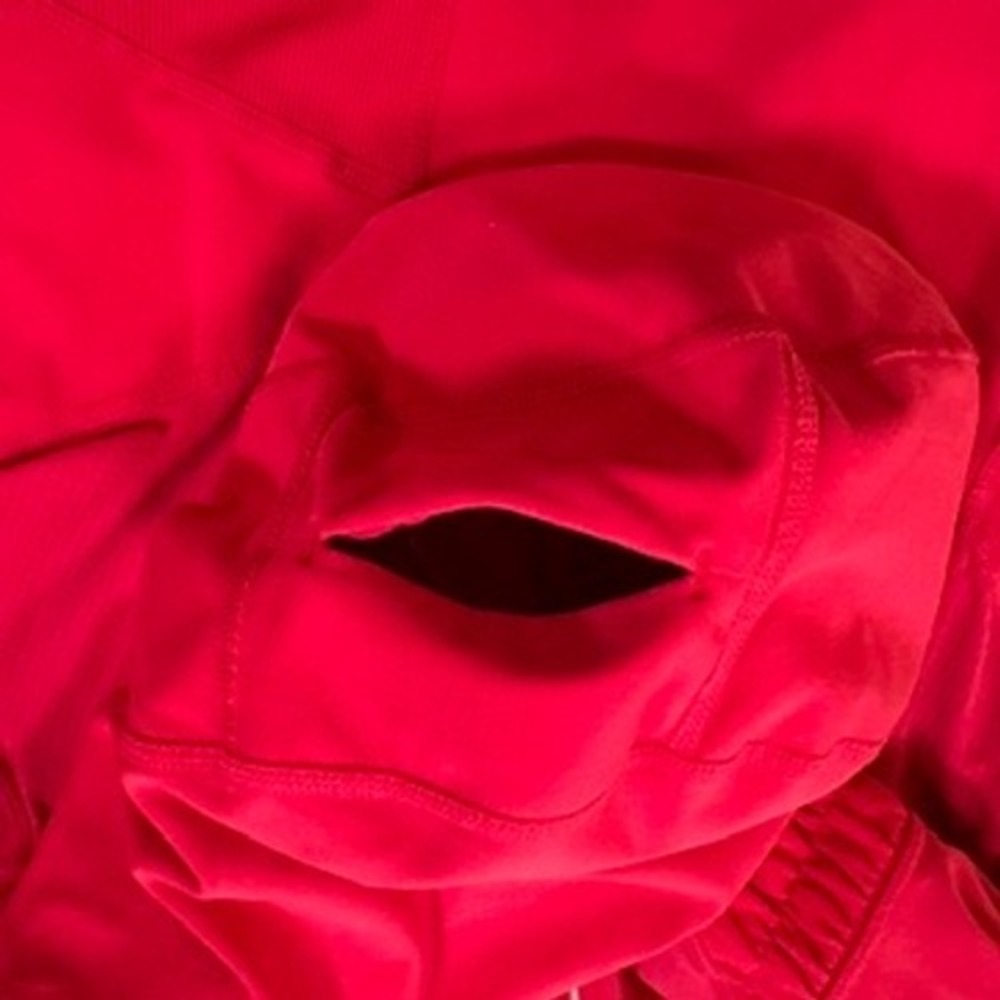 Lululemon Run For It Pullover Women 8 Currant Red Cross Train Pony Tail Hood - Picture 9 of 14